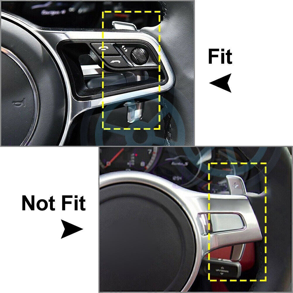 Steering Wheel Paddle Shift Carbon Fiber Trim Fit for Porsche 911 991 718 PDK 2PCS