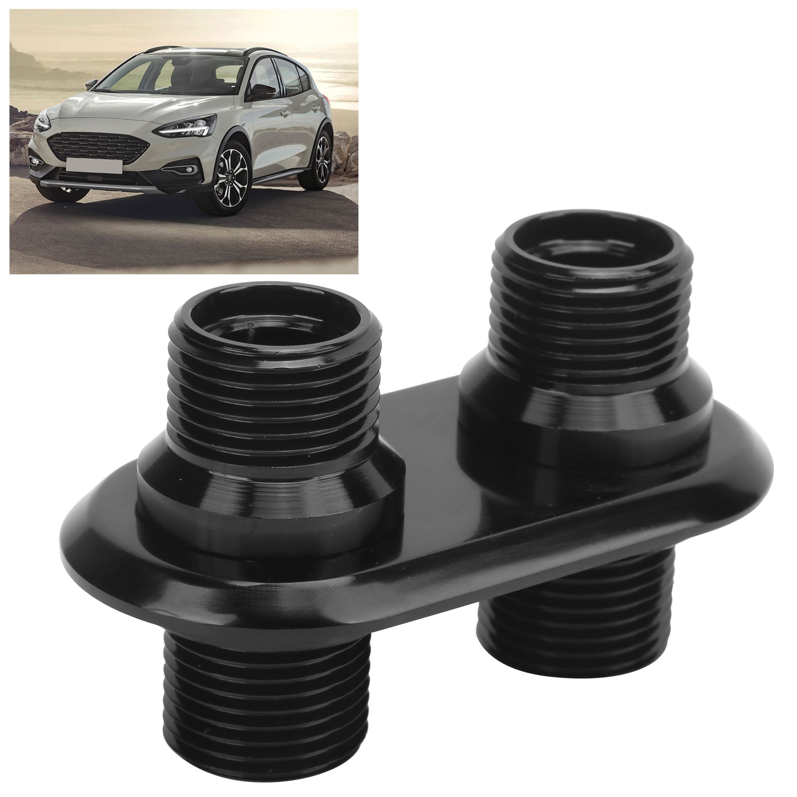 Hot Car 2Port Air Conditioning Bulkhead Interface Modification Part For (Black