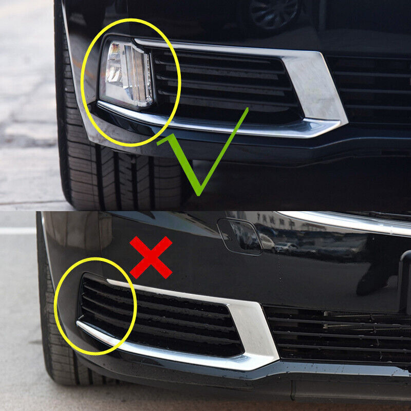1 Pair For 2018-2019 for Cadillac XTS Front Lower Bumper Grille Fog Light Cover