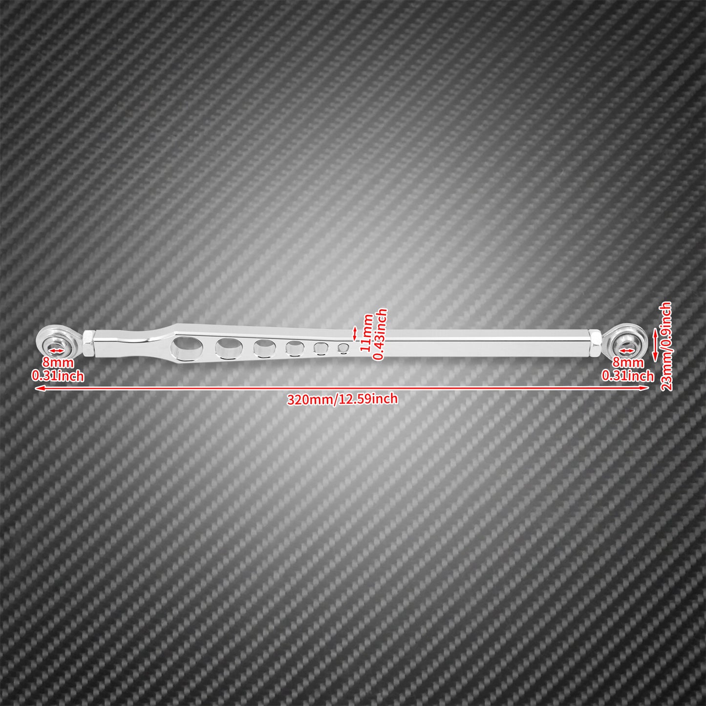 Chrome 6 Holes Gear Shift Linkage Lever Fit for Harley Touring Dyna Softail CVO