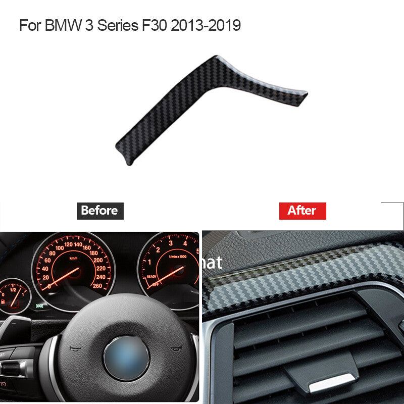 Carbon Fiber Left Air Vent Outlet Trim Cover for BMW 3 Series F30 2013-2019