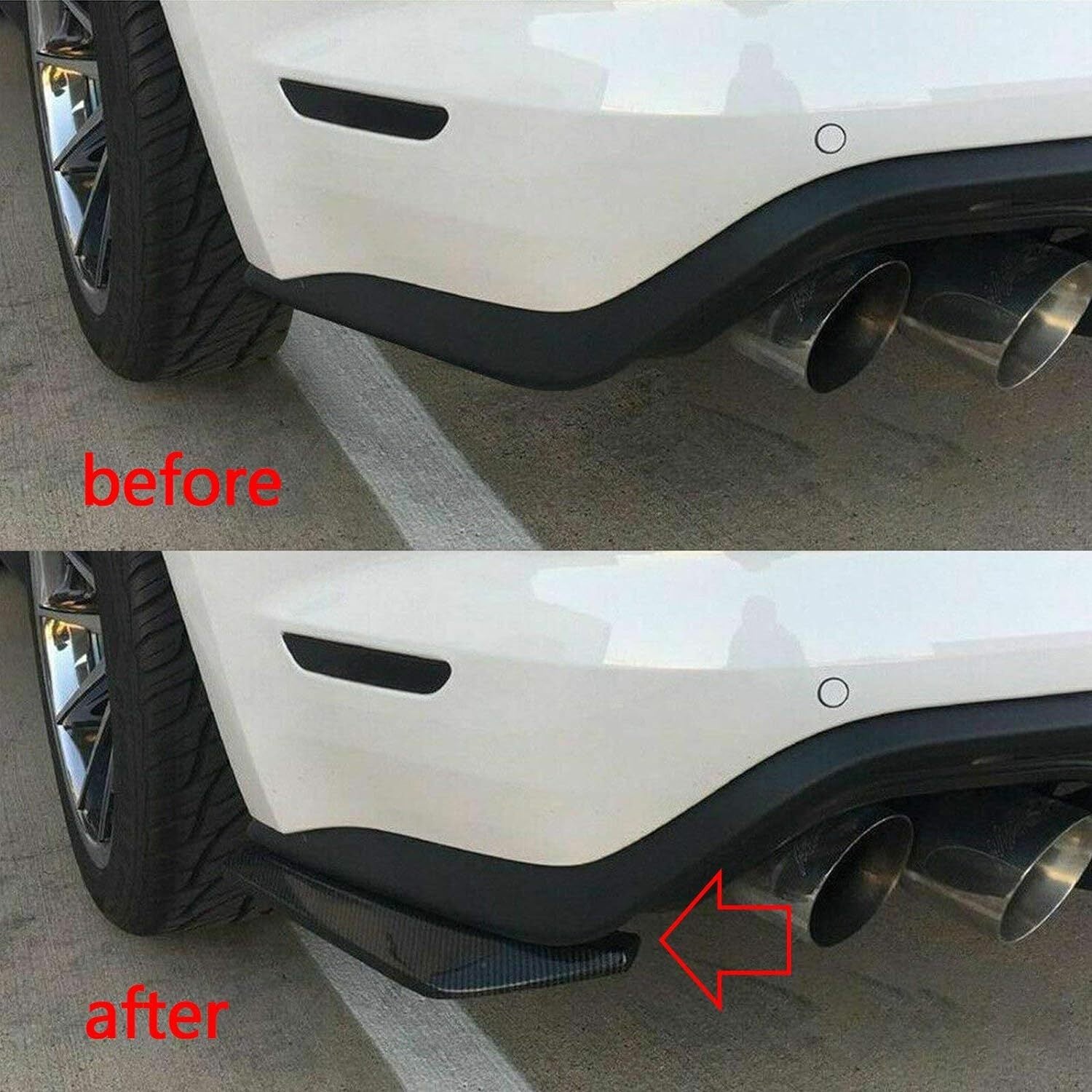 Carbon Fiber 2pcs for Porsche Accessories Rear Bumper Splitter Diffuser Canard