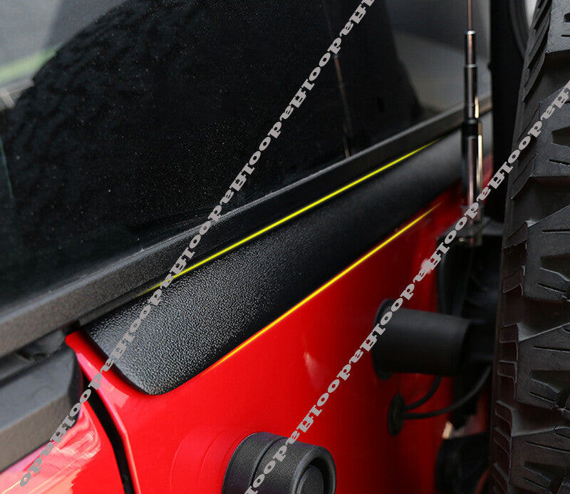 Black ABS Rear Trunk Tailgate Moulding Trim Cover for Jeep for Wrangler JK 2007-2017