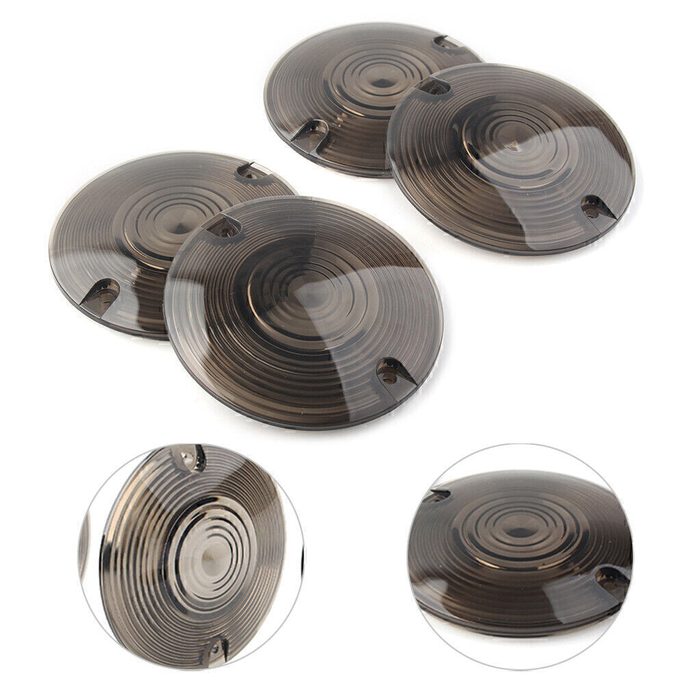 Smoke Turn Signal Lens Cover for Harley Davidson Electra Glides Road King ABS