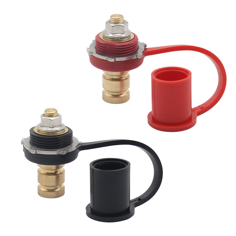 1 Dual 12V Battery Charger Rear Pin Connector Terminals Suitable for Automotive and Marine Use
