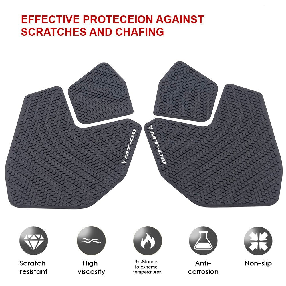 4 X Tank Pad Side Gas Knee Grip Protector for Yamaha MT-09 MT09 FZ-09 2013-2020