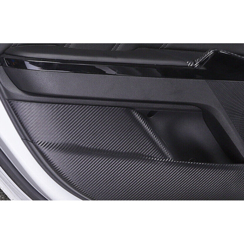 for Kia K5 2021-2023 Carbon Fiber Leather Door Anti Kick Panel Board Cover Trim