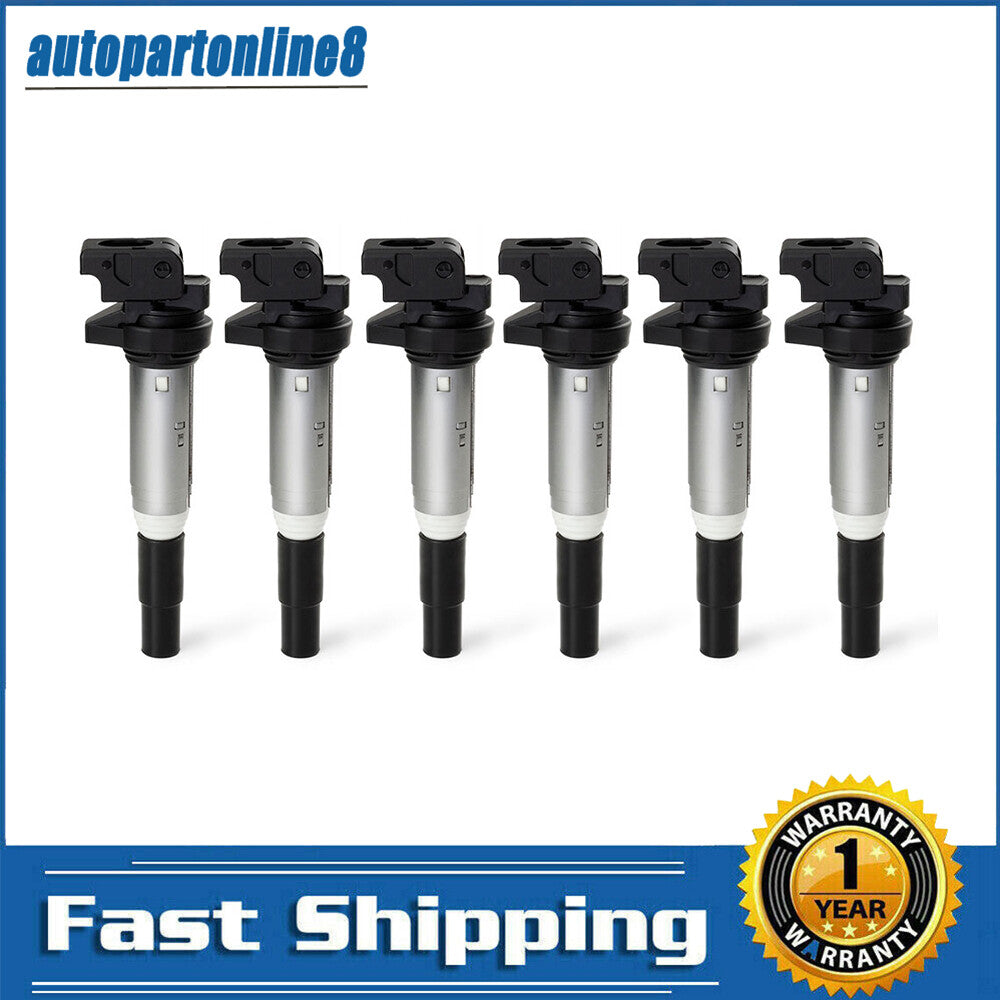 Set of 6 New 12138616153 Ignition Coil for BMW 135I 135IS 228I 320I 435I 428I