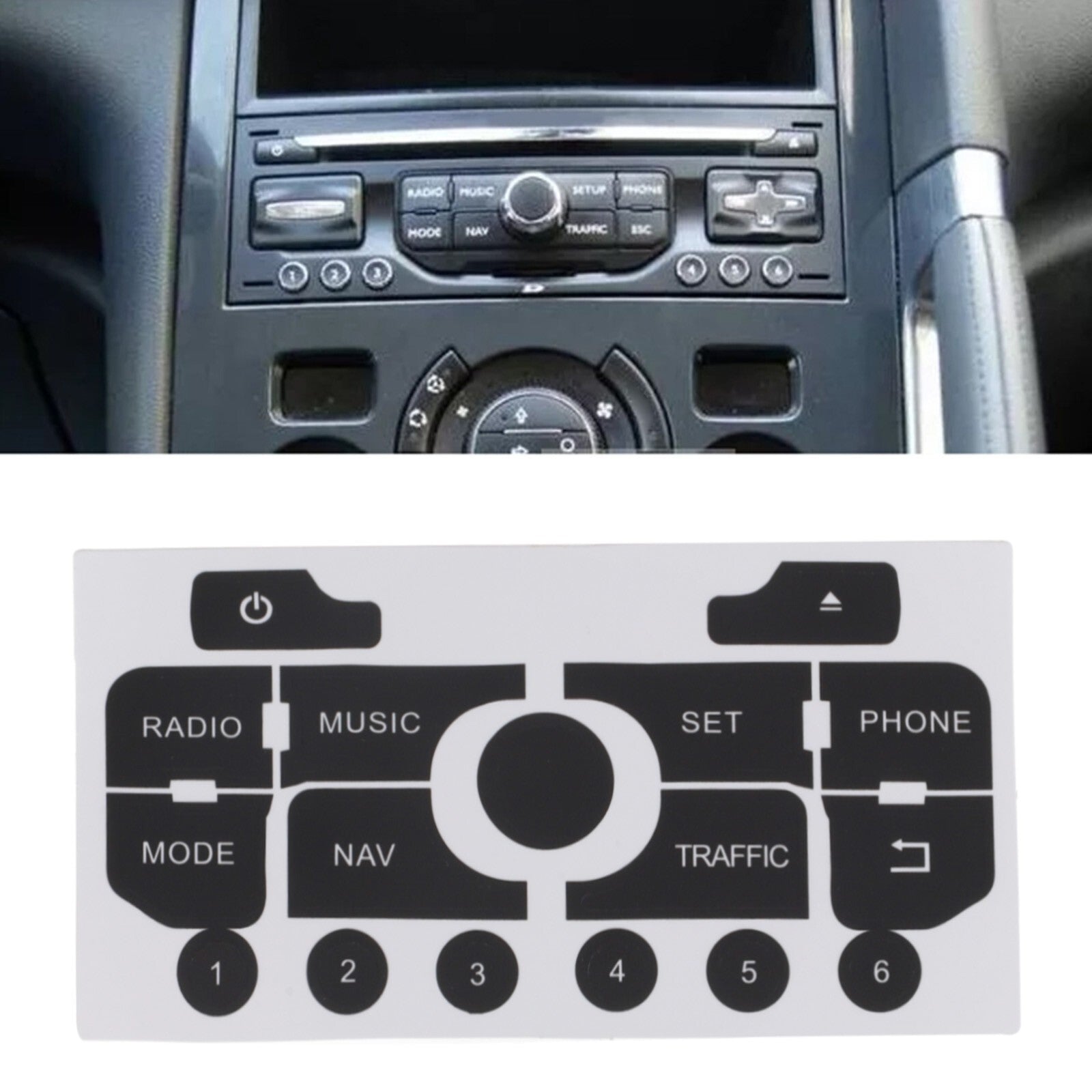 Recovery function with sticker for 308/for 3008 navigation radio