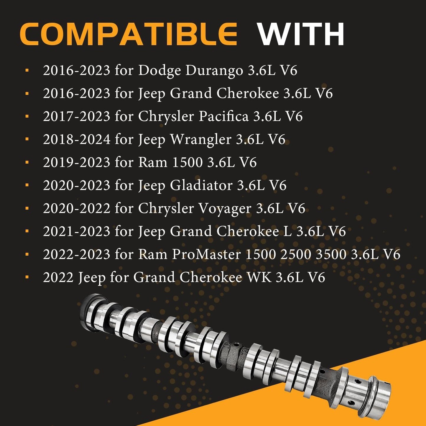 5047913AD Right Side Intake Cam Camshaft For 2016-2024 for Jeep for Dodge for Chrysler for Ram