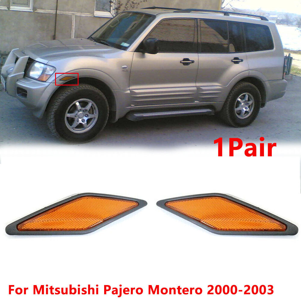 Suitable for Mitsubishi Pajero Montero 2000 - 2003, 1 pair of front fender reflectors