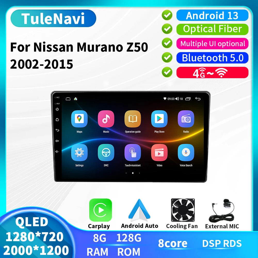 Car Radio for Nissan Murano Z50 2002-2015 CarPlay Multimedia Player GPS Screen