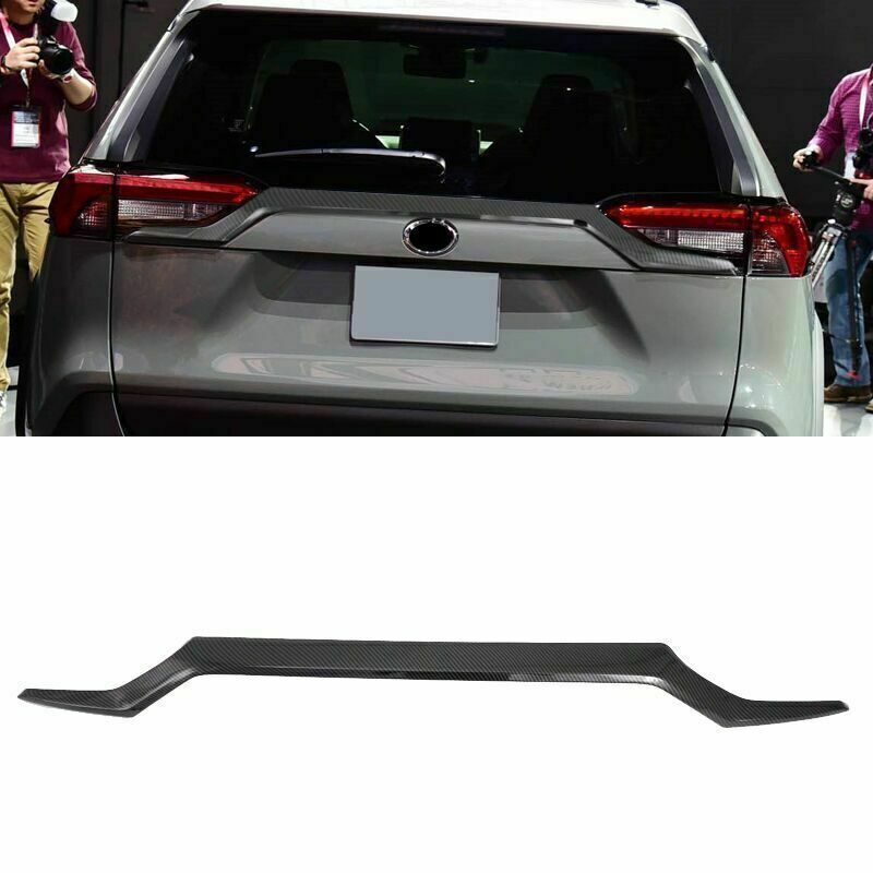 for Toyota RAV4 2019-2022 2023 Carbon Fiber ABS Rear Trunk Gate Lid Cover Trim