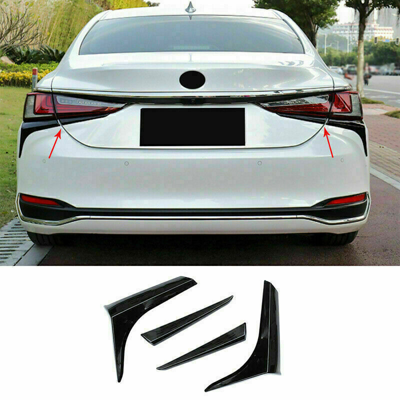 for Lexus ES350 300H 250 19-22 Black Rear Tail Light Lamp Moulding Cover Trim 4x