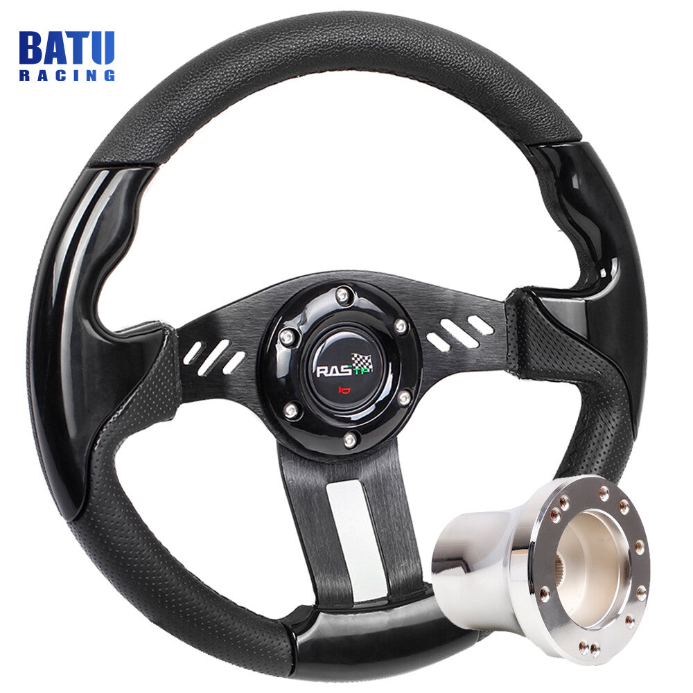 For Club Car for DS 1984-UP Silver Hub Adapter+13inch for Golf Cart Steering Wheel