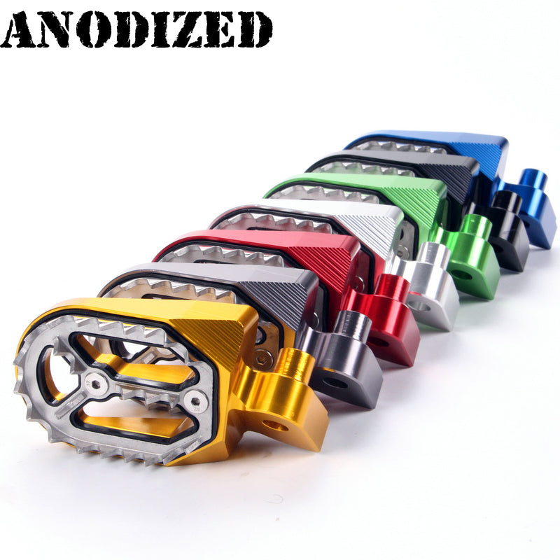 2xBlue Motorcross fat foot pegs footrest for YAMAHA YZ 85/125/250/400/426 WR250R