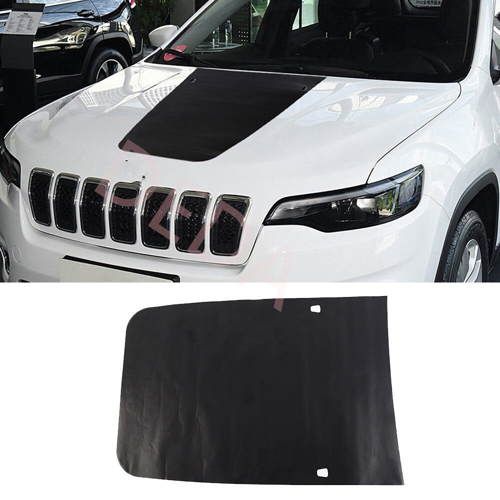 PVC Black Car Front Engine Hood Decal Sticker Cover for Jeep Cherokee 2014-2024