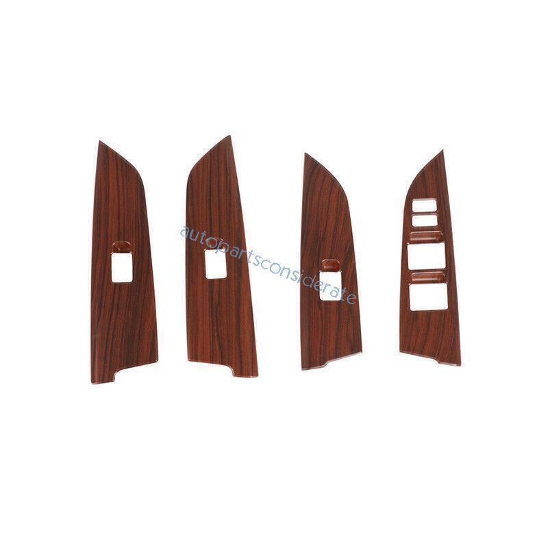 for Toyota for Land Cruiser 2013-21 Window Lift Lock Switch Trim Matte Wood Grain 4X