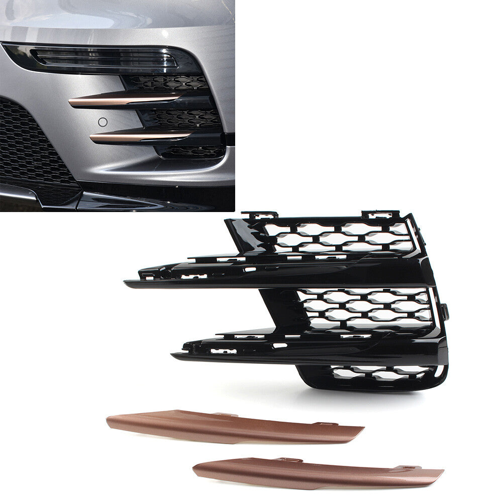 Car Front Bumper Fog Lamp Grille Cover for Land Rover for Range Rover Velar 2018-21