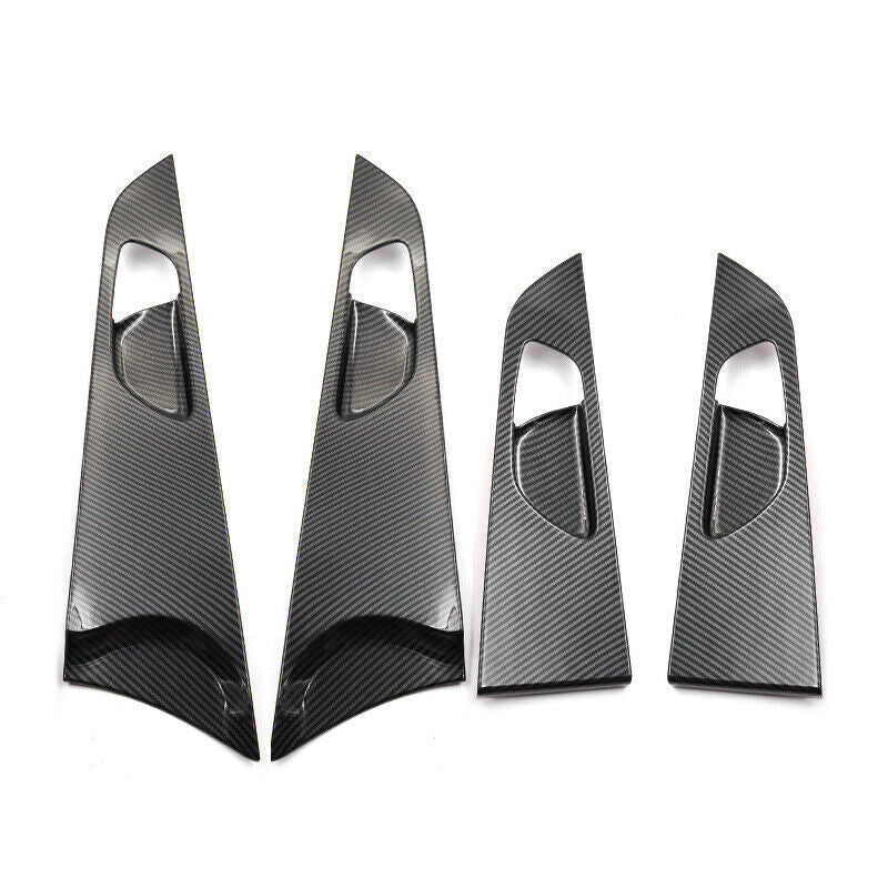 Car Inner Door Panel Decor Cover Trim 4 for Kia K3 Forte 2019-2022 Carbon Fiber