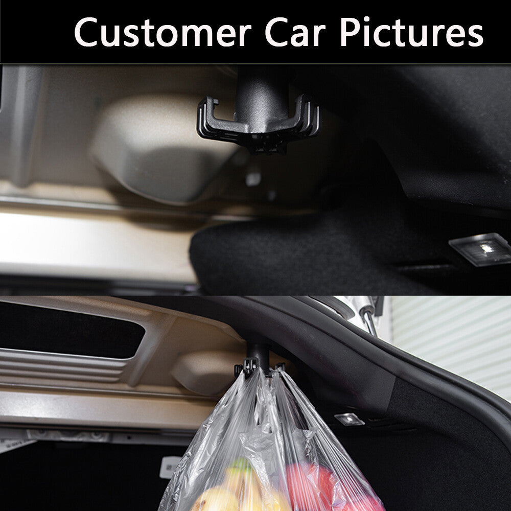 Car Cargo Rear Trunk Hook Holder Shopping Bag Hanger for Tesla Model 3 Black