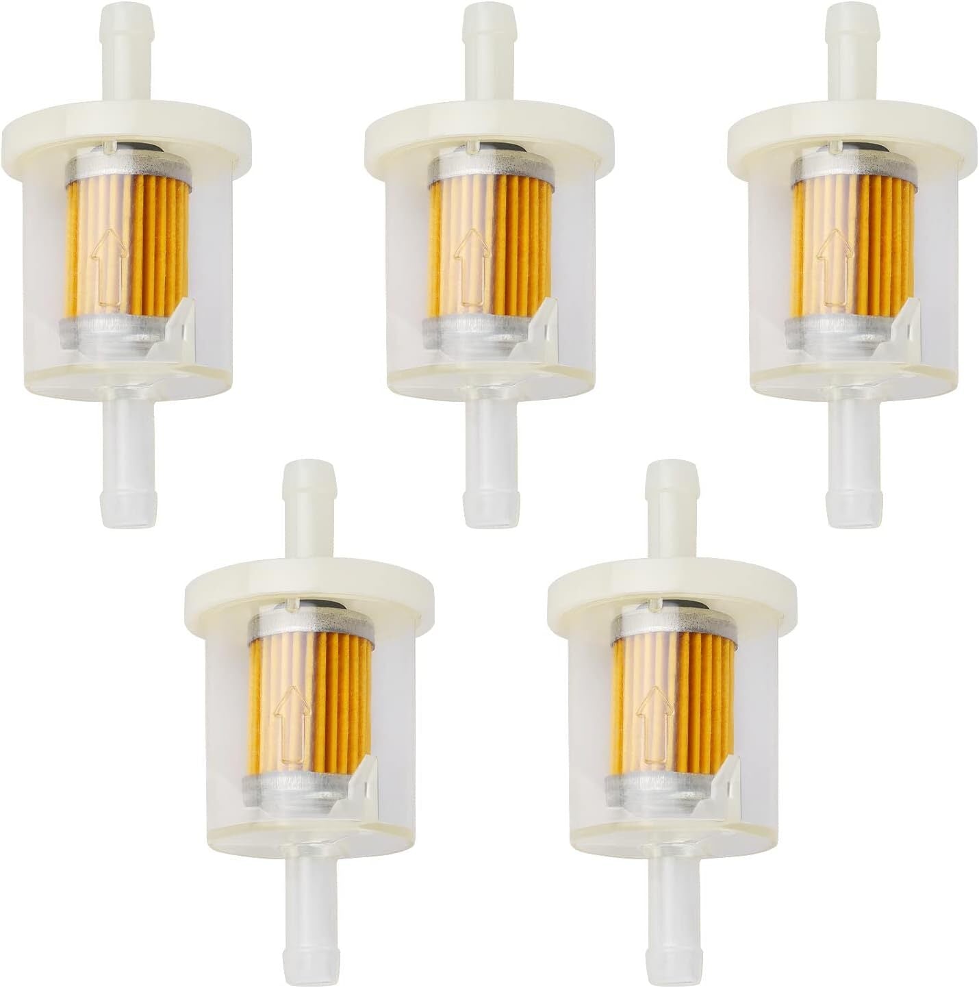 1/4 Inline Fuel Filter for Kawasaki 49019-7001 49019-0027/Kohler 2505007S(5PCS)