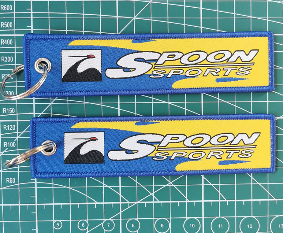 1 car keychain/key ring embroidered nylon accessory spoon for Honda for Acura