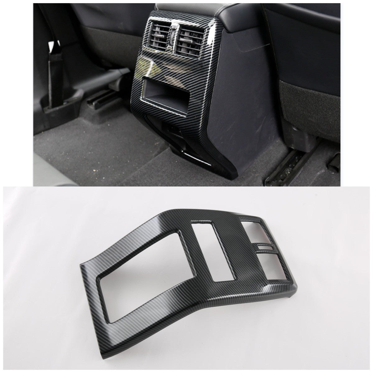 Carbon ABS Rear Air Vent Outlet Cover Trim For 2022-2023 for Mitsubishi Outlander