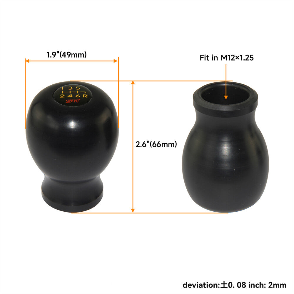 Shift Knob STI 6MT Gear Knob for Subaru WRX Impreza Legacy GDA GDB GC8 M121.25