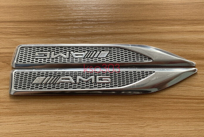 2pcs Auto AMG Car Metal Knife Badge Emblem Decal Sticker for Mercedes-Benz