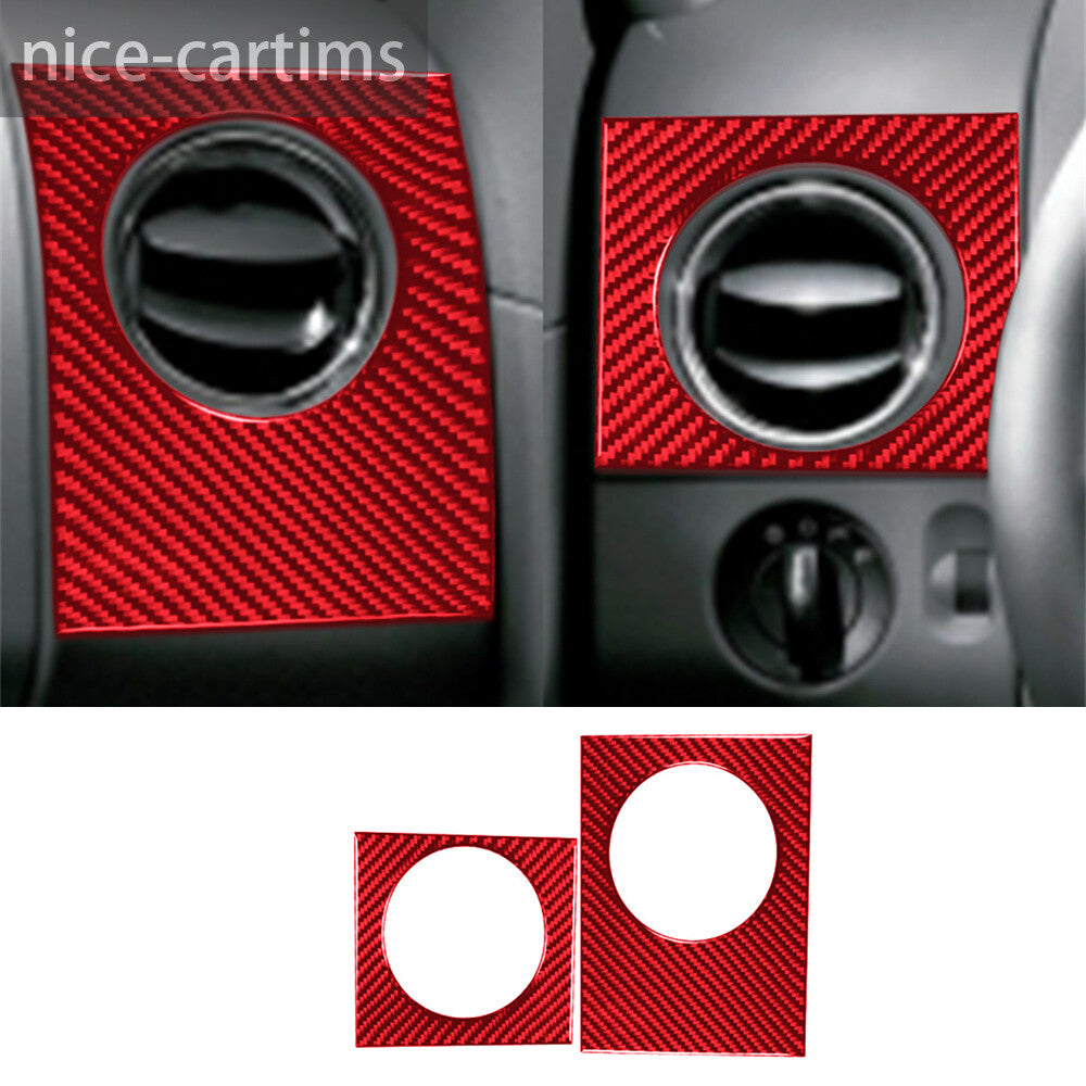 2¡ÁRed Carbon Fiber Side Air Vent Outlet Panel Cover for Ford F150 FX4 2004-2008