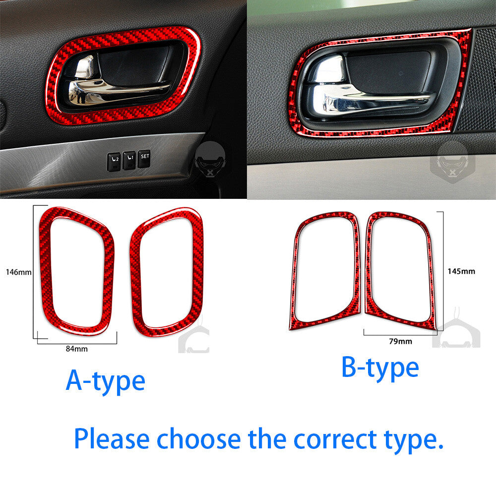 for Infiniti G37 2-Door 2010-2013 Carbon Fiber Interior Door Handle Ring Cover¡Á2