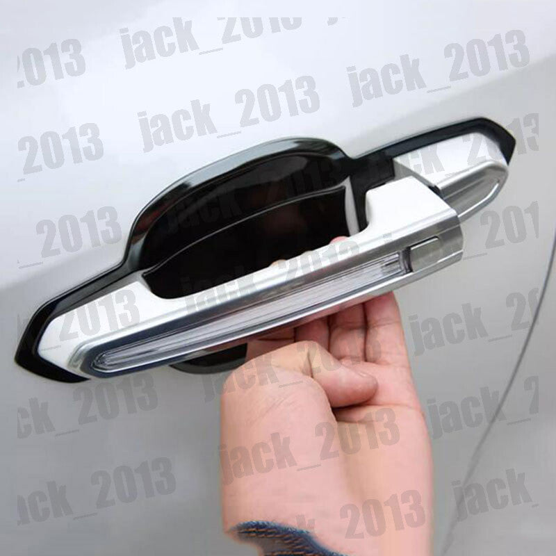 Black Stainless Door Handle Grand Bowl Cover Trim for Cadillac XT4 2018-2023