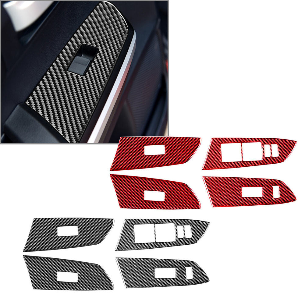 Carbon Fiber Interior Door Window Lift Switch Cover Trim Fit for Toyota Tundra 04-21