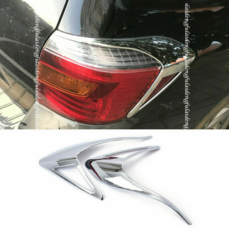 for Toyota Highlander 2008-2010 Chrome Rear Tail Light Lamp Eyelids Frame Cover