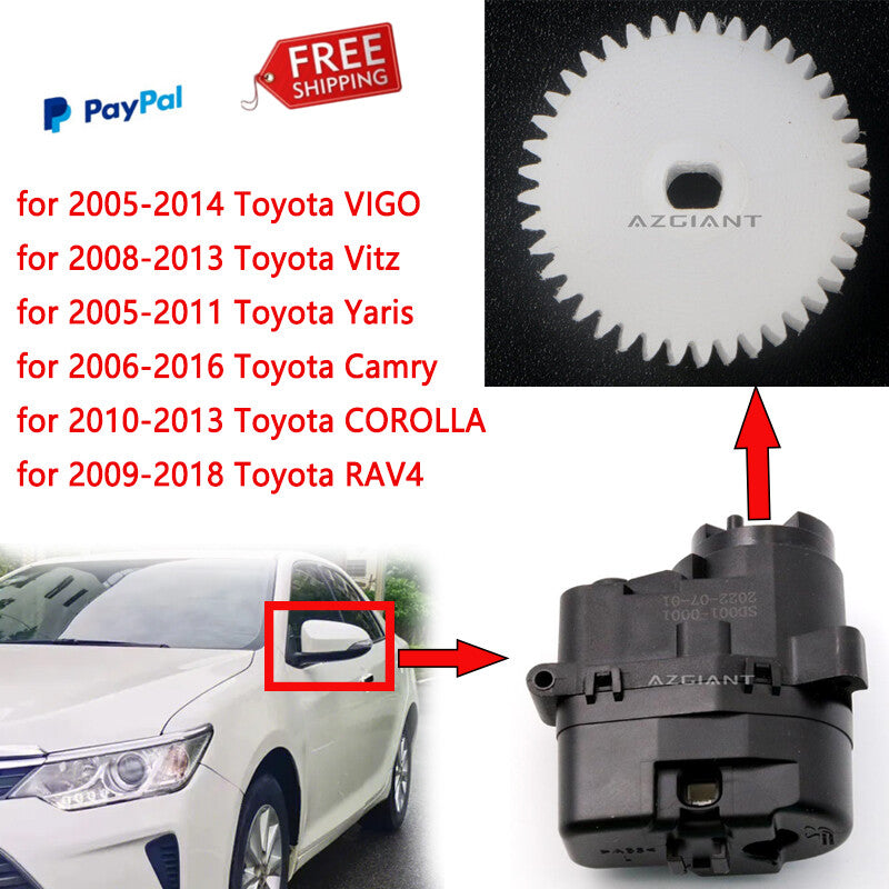Car side mirror folding motor gears are suitable for Toyota for Camry 2006-2016 and Yaris 2005-2011.