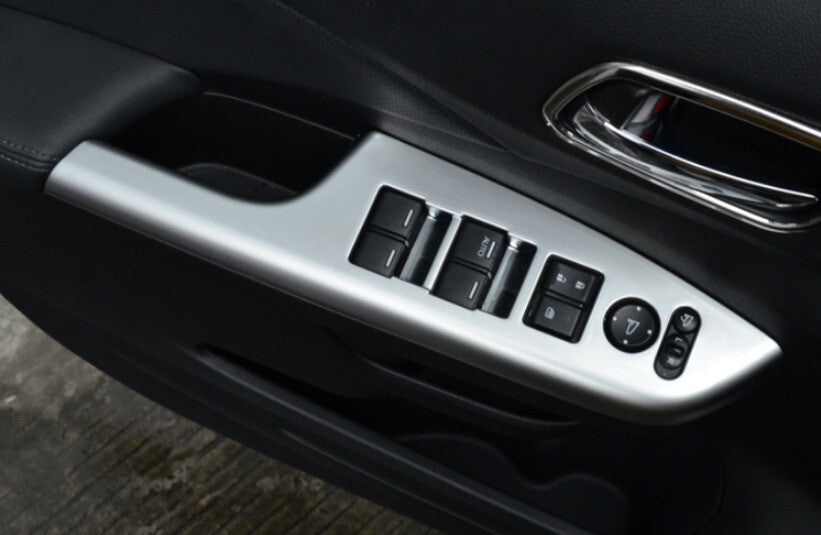 Glass Window Lifting Lock Panel Trim for Honda CRV CR-V 2012-2016 Matte Silver