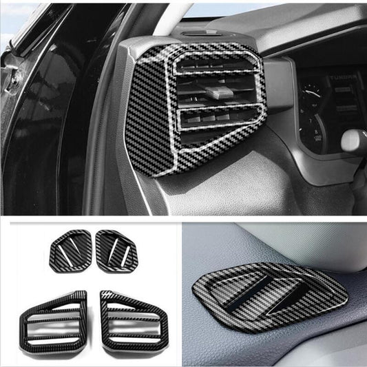 Carbon fiber exterior trim for Toyota Tenderra 2022-2024 car dashboard vent cover