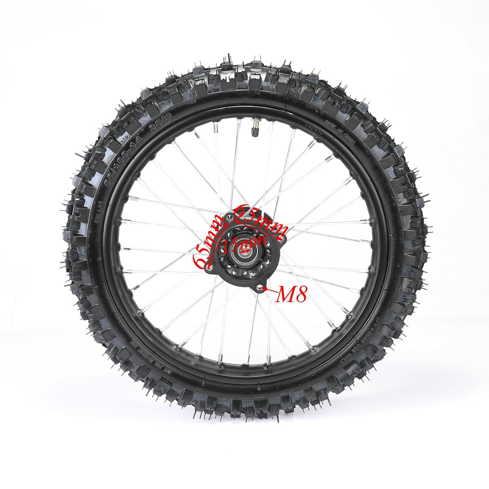60/100-14 front tire, 2.50-14 rim, 14-inch wheel cooler, 70/110/125cc, 140 Dirt bicycle.