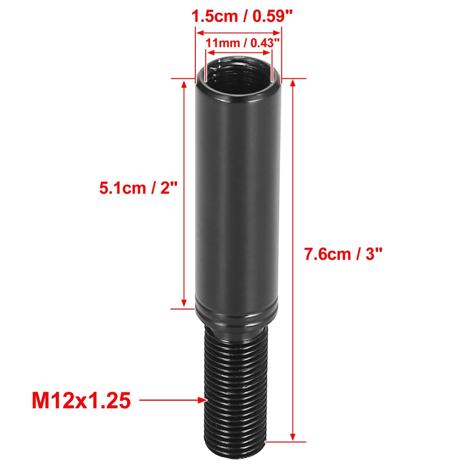 2 M12X1.25 Aluminum Car Gear Shift Knob Extender Extension Lever for Subaru WRX