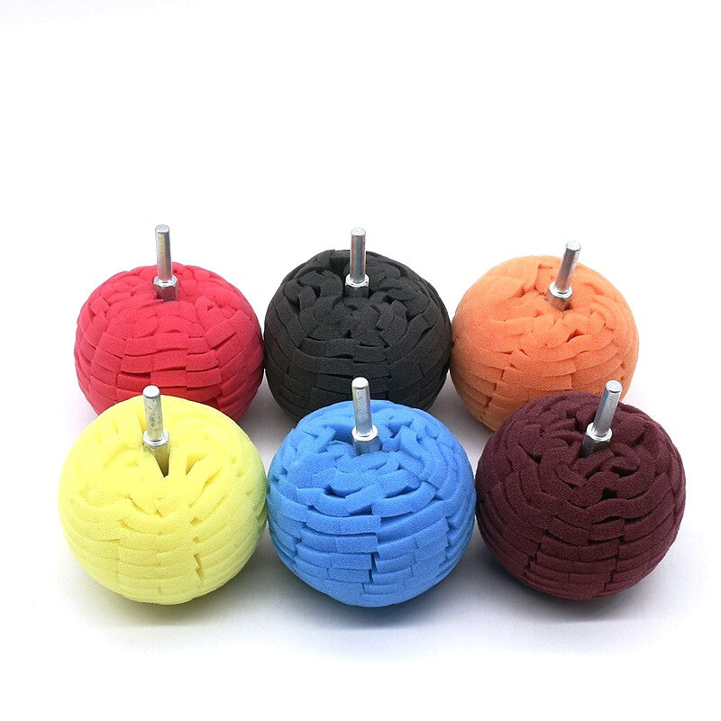 Polishing foam sponge, polishing cone ball cushioning pad, car wheel cleaner