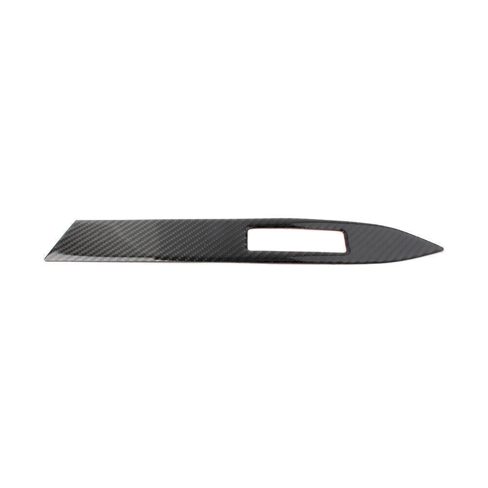 Black Carbon Fiber Copilot Dashboard Panel Cover Trim for Ford for Mustang 2015-2019