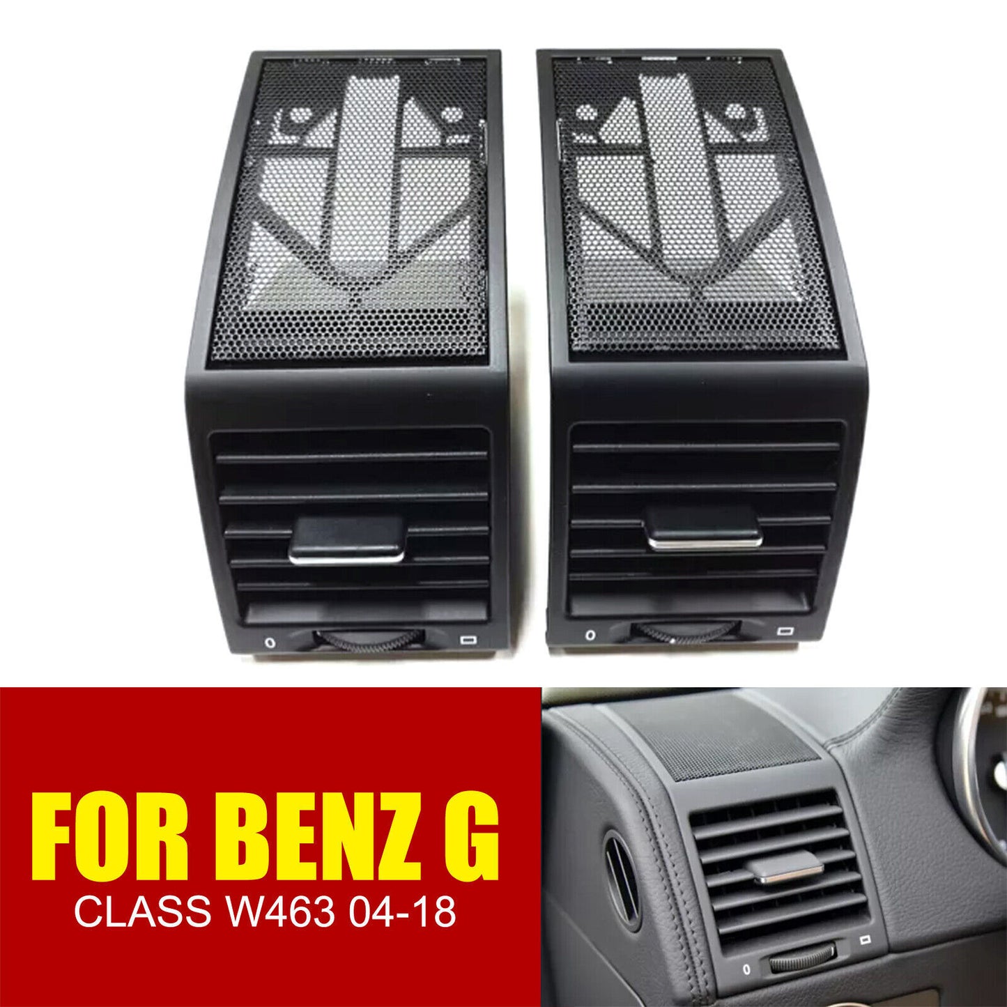 L+R Instrument Panel Speaker Grille Cover Air Vent For 2004-18 for Benz G Class W463