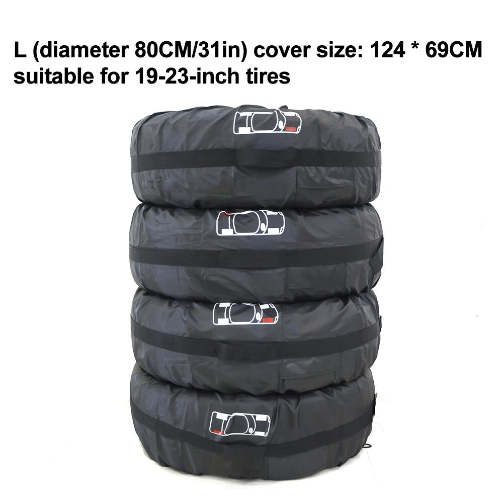 Spare Tire Cover, Portable Winter Wheel Cover for 19-23 Tire (Diameter 80CM)