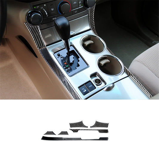 6pcs Carbon Fiber Gear Side Sticker Cover Trim for Toyota Highlander 2008-2013