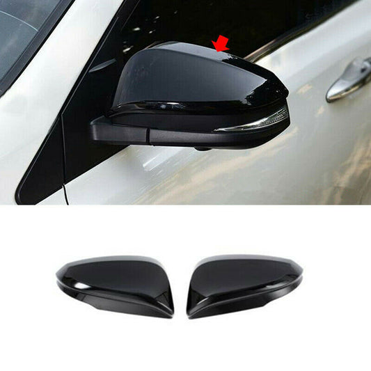 Glossy Black 2PCS Side Rearview Mirror Cap Cover Trim for Toyota Venza 2021-2023