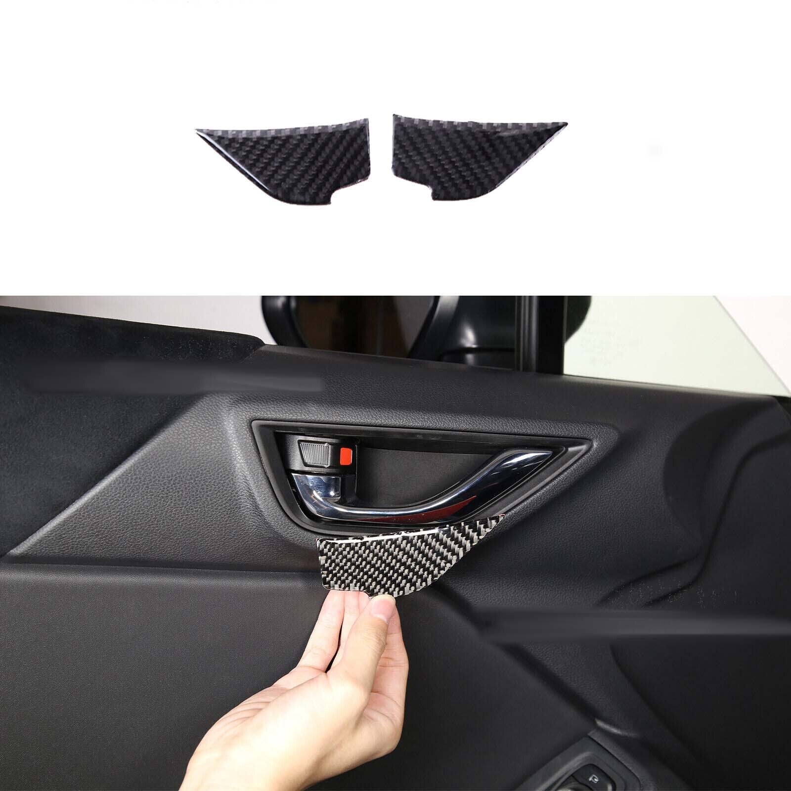 Fits 22-23 GR86.BRZ interior door handle bezel carbon fiber trim sticker