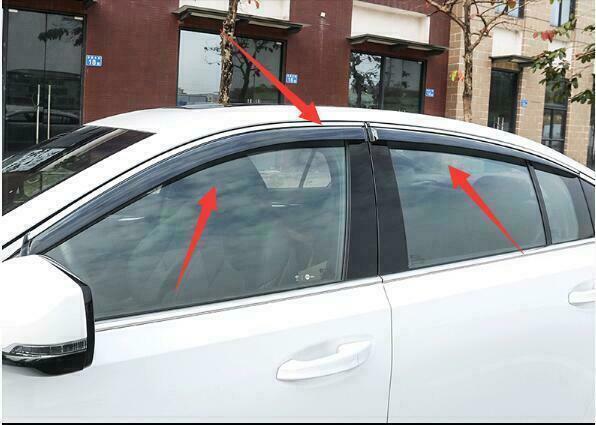 for Cadillac CT5 2020-2024 Window Visors Sun Rain Guard Deflector W/Chrome Trim