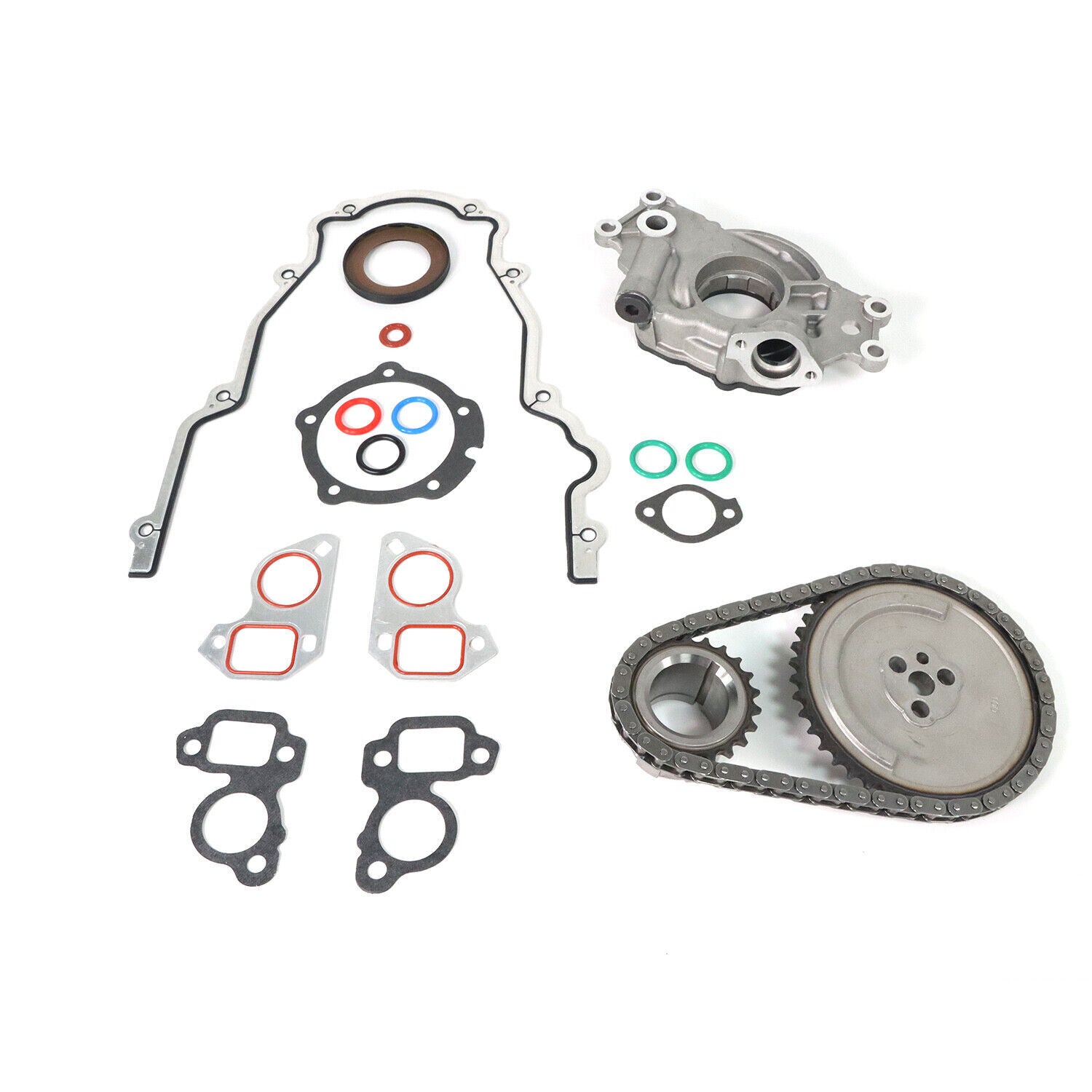 Oil Pump Timing Chain Kit Gasket Set For 07-13 for Chevrolet for GMC 5.3 6.0 6.2L