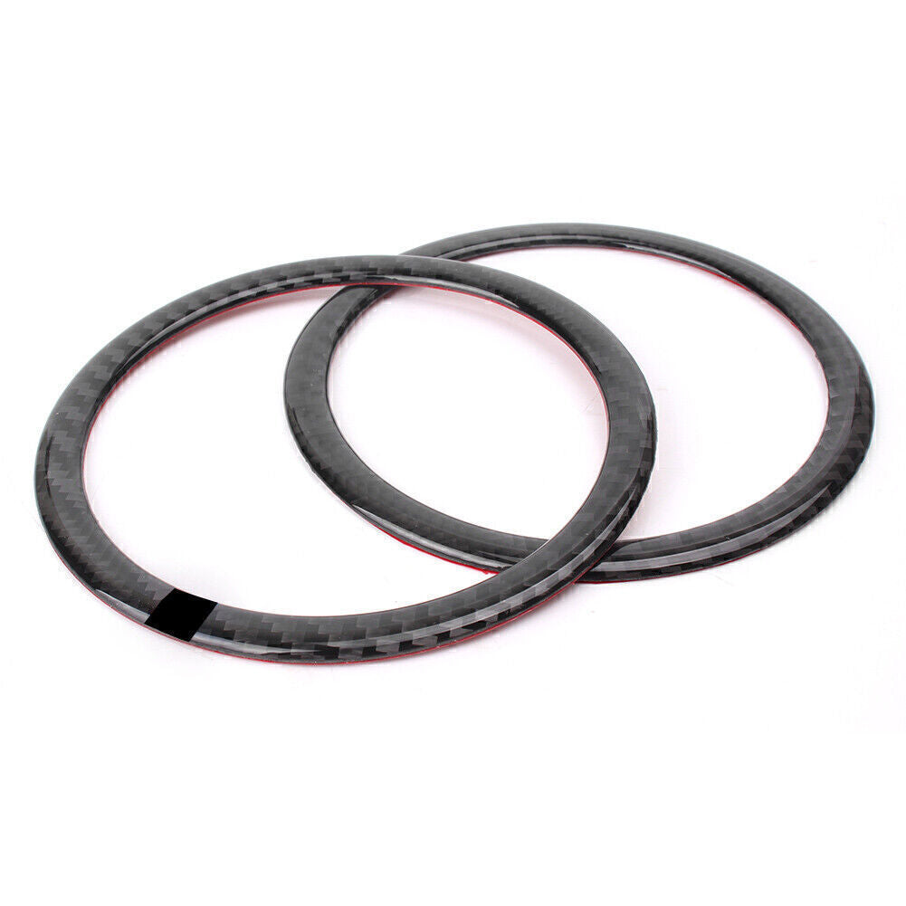 Car Door Speaker Loud Cover Sticker Ring Trim Carbon Fiber for BMW E90 3 Series